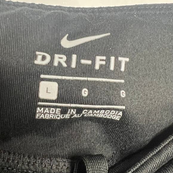 NIKE Power Epic Reflect Tight Pants Geometric Textured Leg Black Silver Size L - Picture 10 of 12